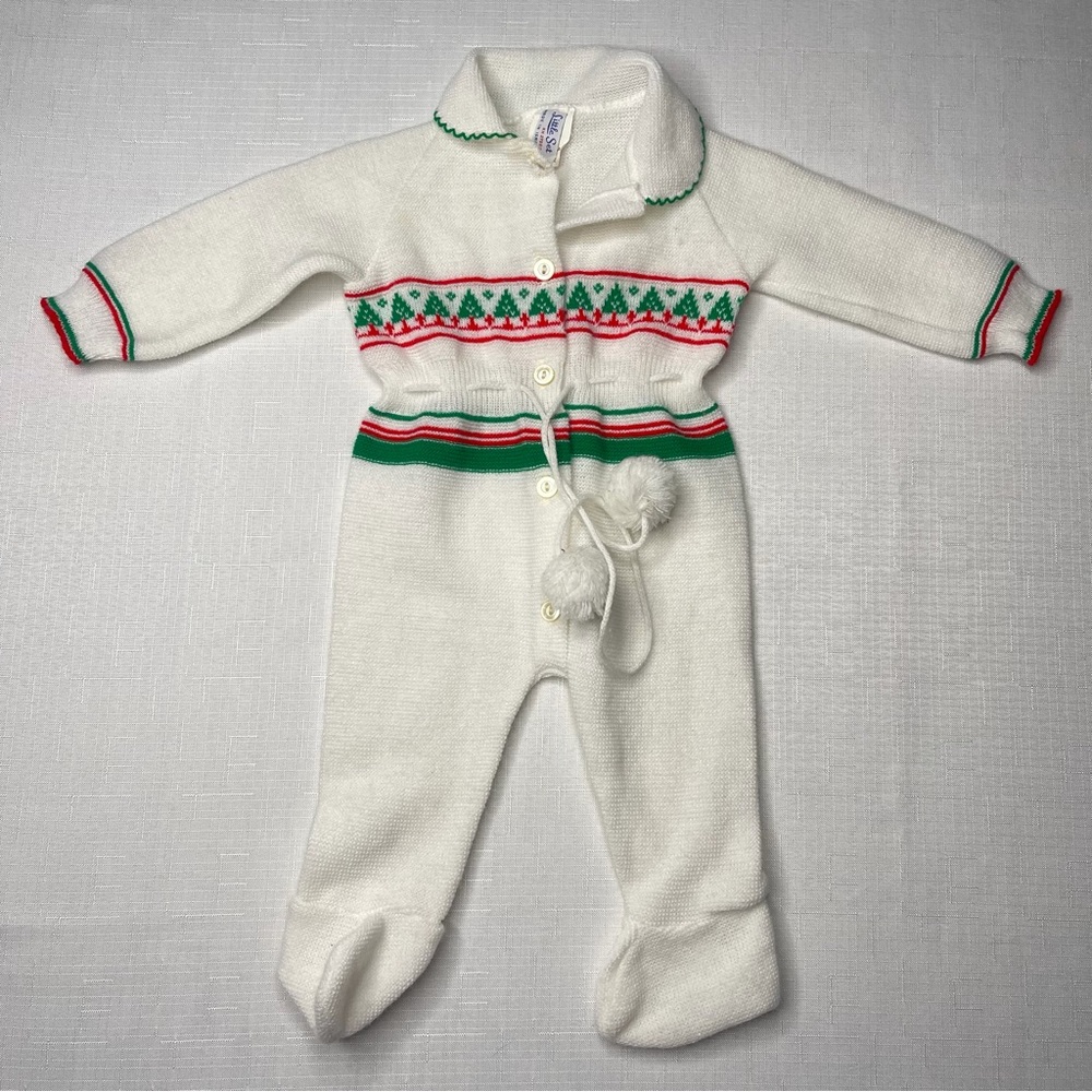 Baby boys vintage one piece snow suit sweater outfit‎